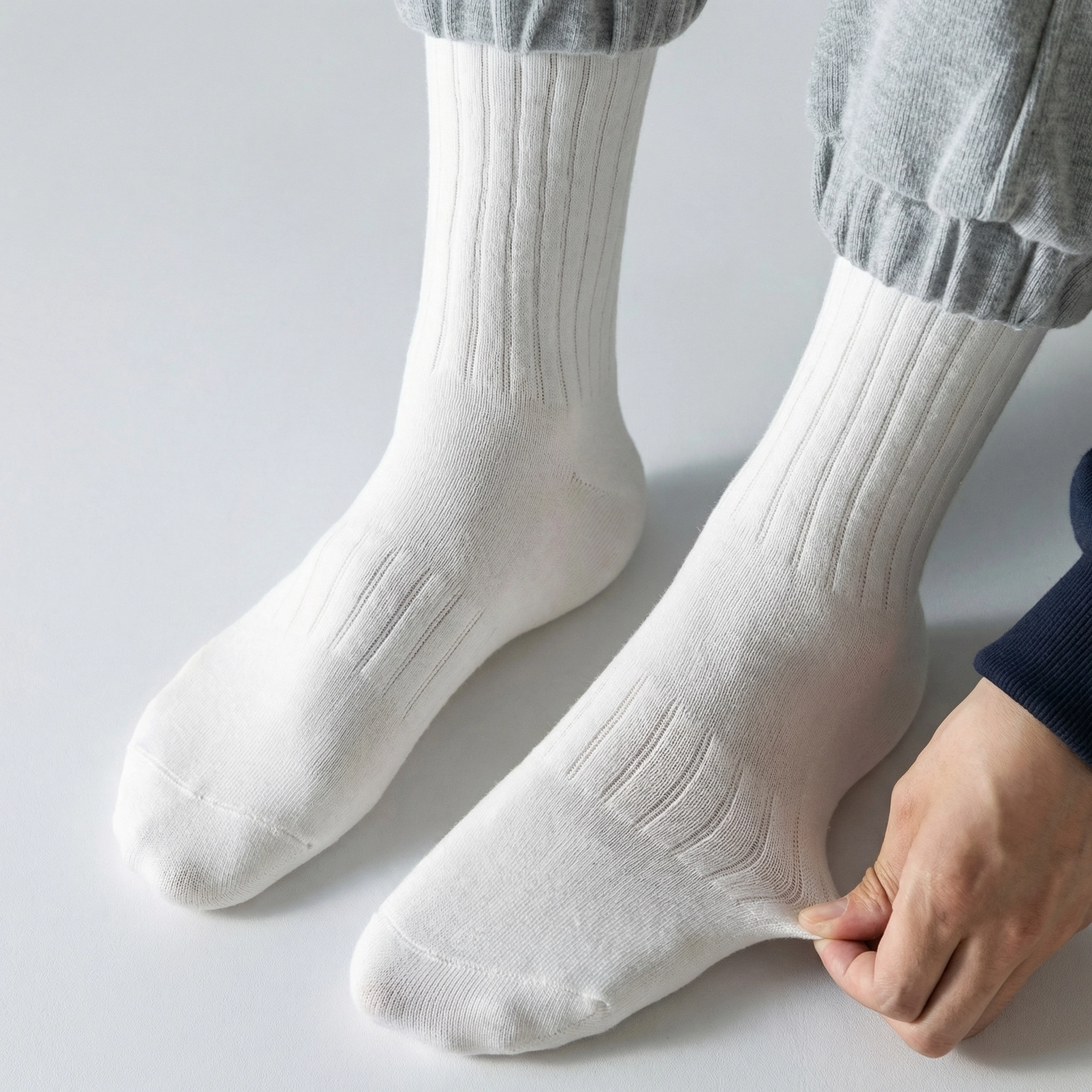 UHEIGHT Cotton Essentials Crew Socks (5-Pack)